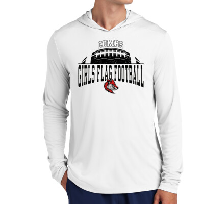Adult Hooded Long Sleeve Drifit - Combs Flag Football Thumbnail